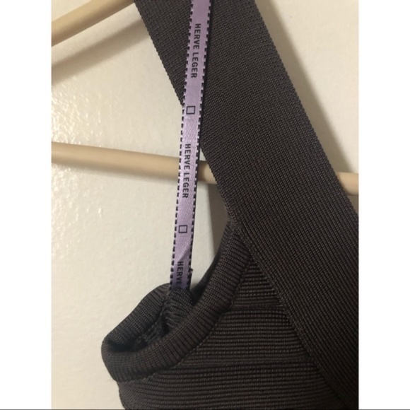 Herve Leger Classic Y2K Bandage Dress Gray SZ XXS - Picture 5 of 12